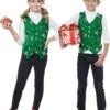 Green Christmas Holiday Vest Kids Costume