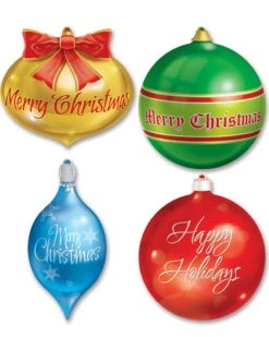 Christmas Ornament Cutouts Pack Of 4