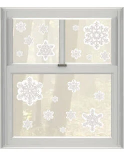 AMSCAN Glitter Snowflake Christmas Window Decorations