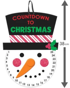 AMSCAN Christmas Countdown Snowman Sign 38cm