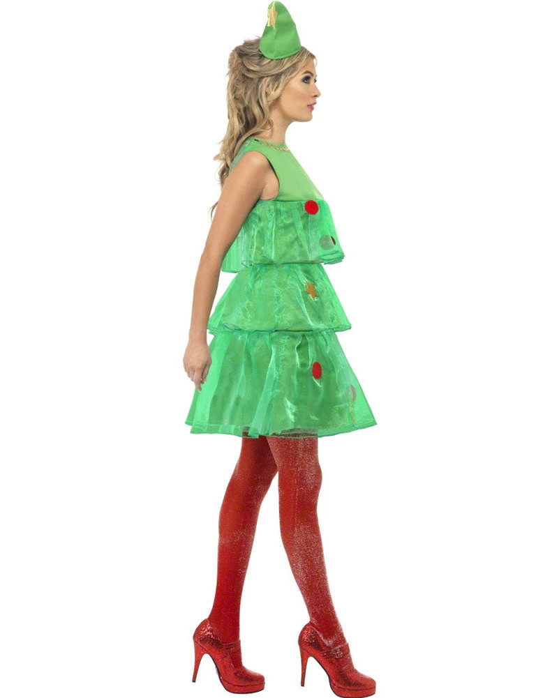Smiffys Christmas Tree Tutu Womens Costume 4 Smiffys Christmas Tree Tutu Womens Costume - Image 2