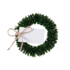 AMSCAN Rustic Christmas Wreath Place Cards