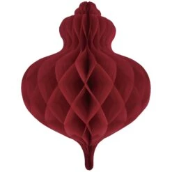 AMSCAN Christmas Honeycomb Red Bauble Decoration 40cm