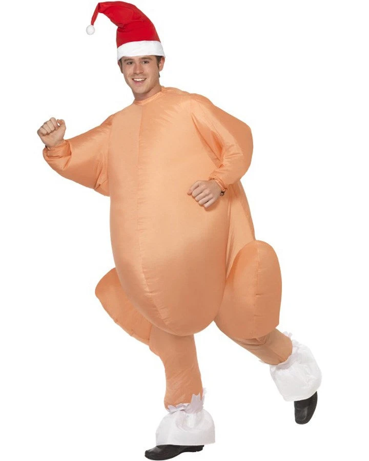 Smiffys Inflatable Christmas Roast Turkey Adult Costume 3 Smiffys Inflatable Christmas Roast Turkey Adult Costume