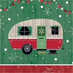 AMSCAN Christmas Campers Lunch Napkins Pack Of 16