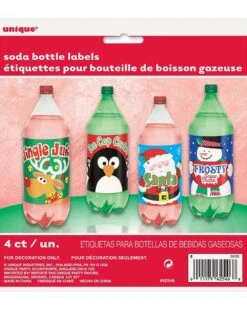 Christmas Soft Drink Bottle Labels