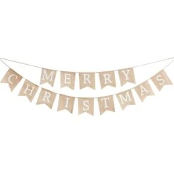 AMSCAN Rustic Christmas Hessian Bunting