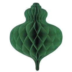 AMSCAN Christmas Honeycomb Green Bauble Decoration 40cm