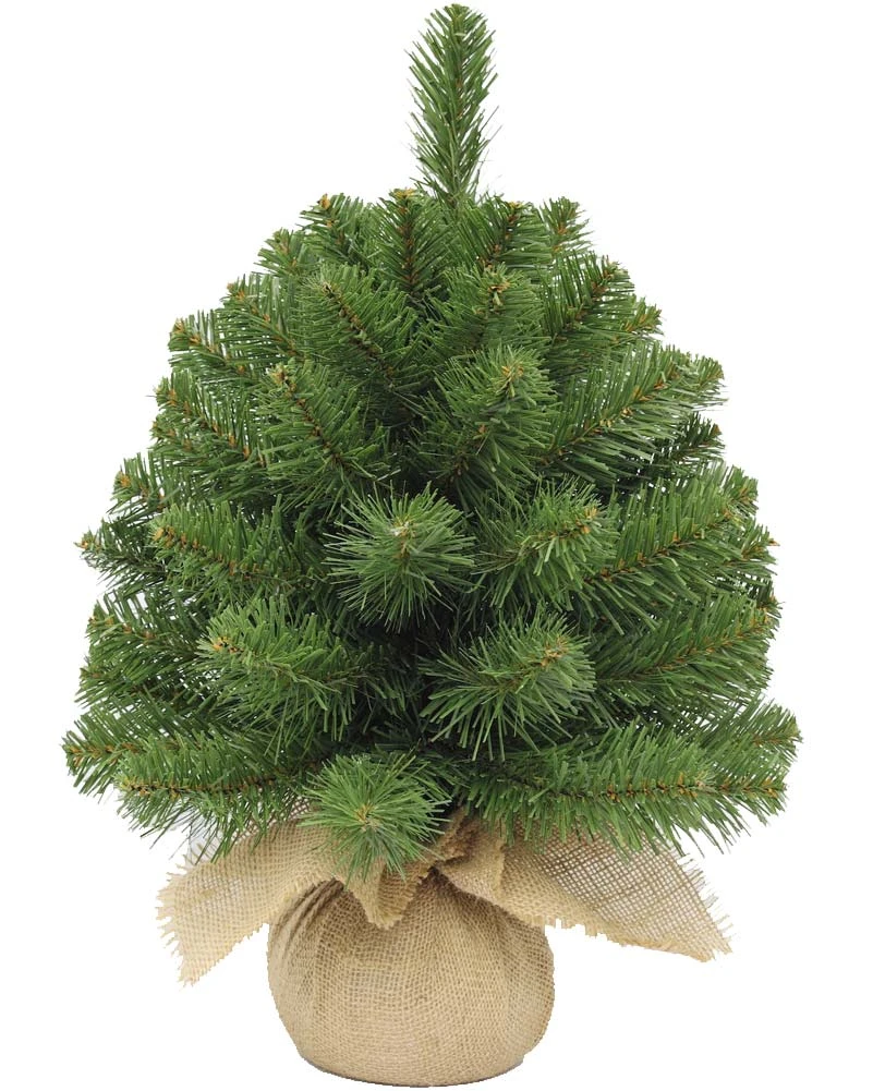 Alpine Spruce Christmas Tree With Burlap Covered Base 46cm 3 Alpine Spruce Christmas Tree With Burlap Covered Base 46cm