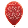 AMSCAN Sempertex 30cm Merry Christmas Snowflakes Metallic Red Latex Balloons, 25PK Pack Of 25 -PARTY SUPPLIES SHOP c9e94216ee110f952fdc939fef965292