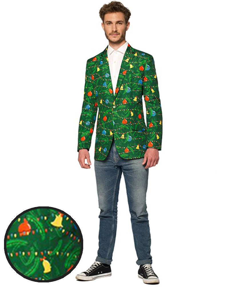 Christmas Green Tree Light Up Mens Suitmeister Jacket 3 Christmas Green Tree Light Up Mens Suitmeister Jacket