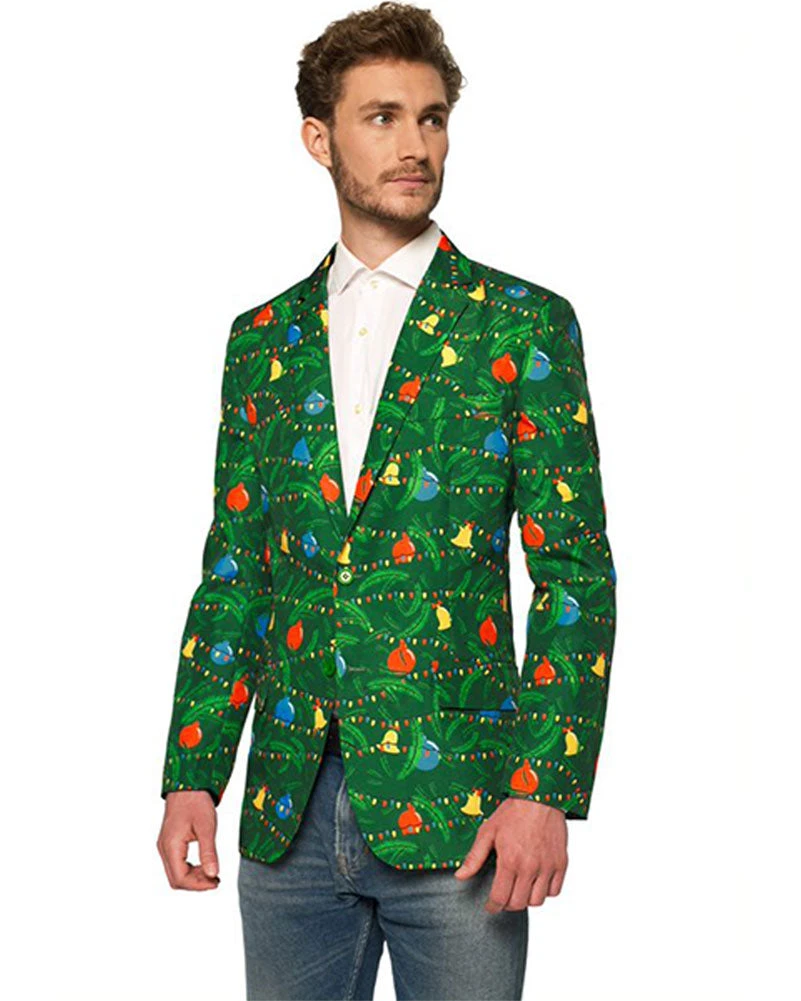 Christmas Green Tree Light Up Mens Suitmeister Jacket 4 Christmas Green Tree Light Up Mens Suitmeister Jacket - Image 2