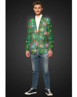 Christmas Green Tree Light Up Mens Suitmeister Jacket 8 Christmas Green Tree Light Up Mens Suitmeister Jacket -PARTY SUPPLIES SHOP christmas green tree light up mens suitmeister jacket objm0069 3