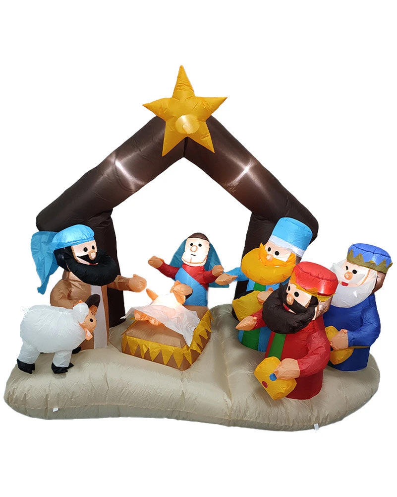 Christmas Nativity Scene Lawn Inflatable 1.6m 3 Christmas Nativity Scene Lawn Inflatable 1.6m