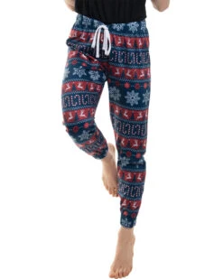 Christmas Pattern Womens Faux Real Pants