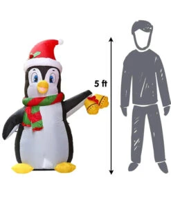 Christmas Penguin Lawn Inflatable 1.5m 9 Christmas Penguin Lawn Inflatable 1.5m -PARTY SUPPLIES SHOP christmas penguin lawn inflatable 1 5m 30077 3