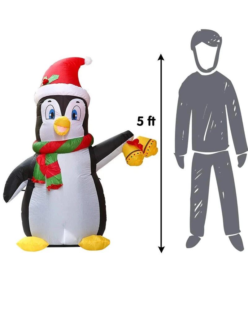 Christmas Penguin Lawn Inflatable 1.5m 5 Christmas Penguin Lawn Inflatable 1.5m - Image 3