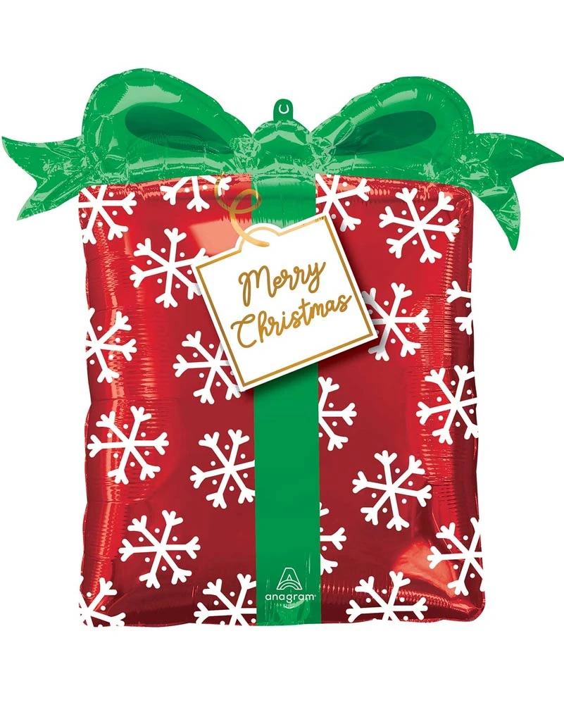 AMSCAN Christmas Present 68cm Foil SuperShape Balloon 3 AMSCAN Christmas Present 68cm Foil SuperShape Balloon
