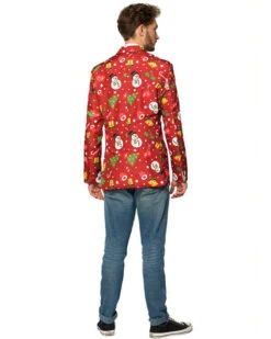 Light Up Red Christmas Icons Mens Suitmeister Jacket -PARTY SUPPLIES SHOP christmas red icons light up mens suitmeister jacket objm0068 3