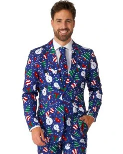 Christmas Snowman Blue Mens Suitmeister -PARTY SUPPLIES SHOP christmas snowman blue mens suitmeister obas1043 3