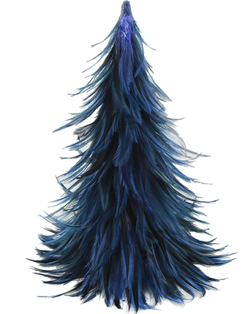 Christmas Tree Decorative Cone With Feathers 30cm 3 Christmas Tree Decorative Cone With Feathers 30cm