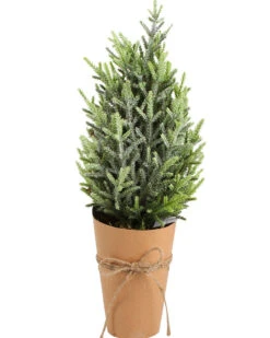 Christmas Tree In Jute Paper Pot With Jute String 47cm
