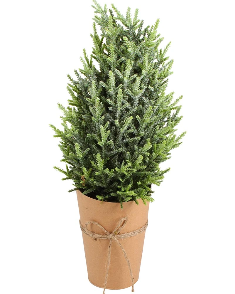 Christmas Tree In Jute Paper Pot With Jute String 55cm 3 Christmas Tree In Jute Paper Pot With Jute String 55cm