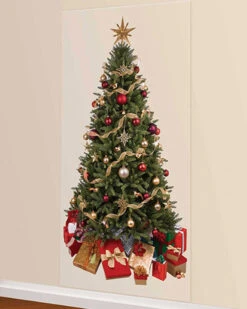 AMSCAN Christmas Tree Scene Setters Add On Wall Decoration