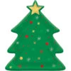 AMSCAN Christmas Tree Shaped 26cm Plate Pack Of 8