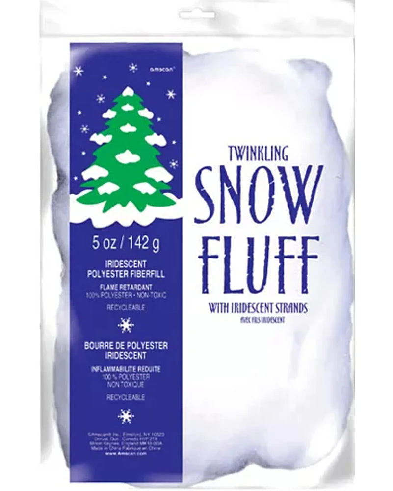 AMSCAN Christmas Twinkling White Snow Fluff Decoration 3 AMSCAN Christmas Twinkling White Snow Fluff Decoration
