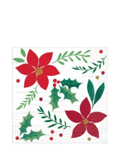 AMSCAN Christmas Wishes Beverage Napkins Pack Of 16