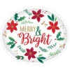 AMSCAN Christmas Wishes Merry And Bright Oval Paper Plates Pack Of 8 -PARTY SUPPLIES SHOP christmas wishes merry and bright oval paper plates pack of 8 592189