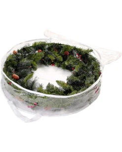 Clear Christmas Wreath Storage Container Pack Of 2 8 Clear Christmas Wreath Storage Container Pack Of 2 -PARTY SUPPLIES SHOP clear christmas wreath storage container pack of 2 30416 3