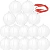 Clear Plastic Fillable Christmas Ball Ornaments Pack Of 15 -PARTY SUPPLIES SHOP clear plastic fillable christmas ball ornaments pack of 15 1