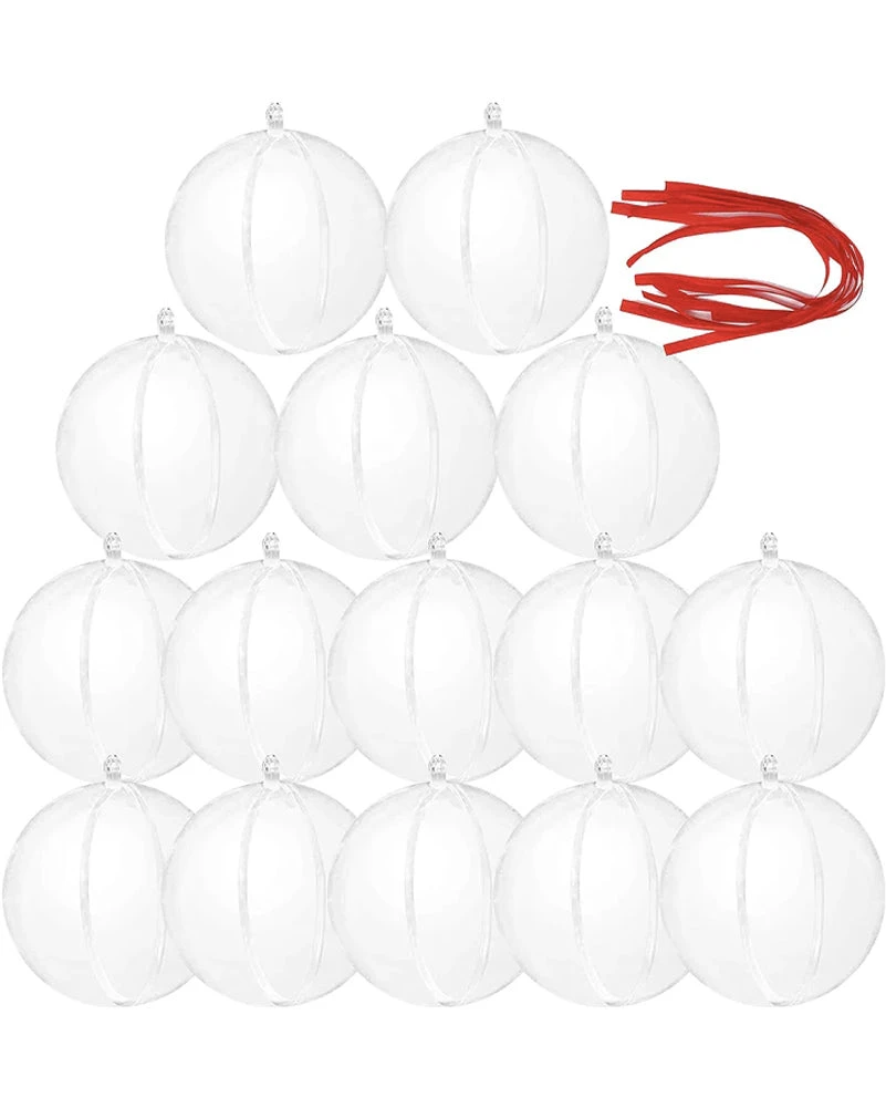 Clear Plastic Fillable Christmas Ball Ornaments Pack Of 15 3 Clear Plastic Fillable Christmas Ball Ornaments Pack Of 15