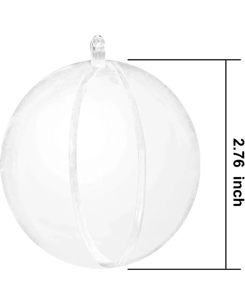 Clear Plastic Fillable Christmas Ball Ornaments Pack Of 15 7 Clear Plastic Fillable Christmas Ball Ornaments Pack Of 15 - Image 5