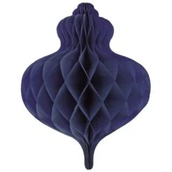 AMSCAN Christmas Honeycomb Navy Bauble Decoration 40cm