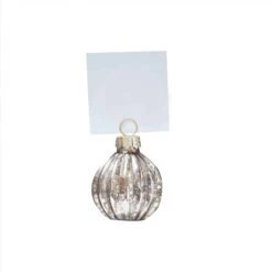 AMSCAN Silver Christmas Bauble Place Card Holders