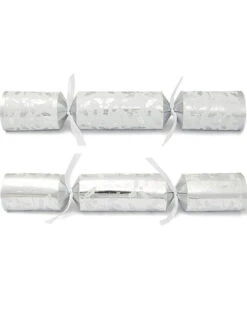 Frosted Holly Silver Christmas Crackers Pack Of 50