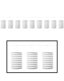 AMSCAN Christmas Frosty White Lantern Garland