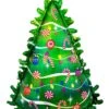 AMSCAN Green Christmas Tree 91cm Holographic Foil SuperShape Balloon