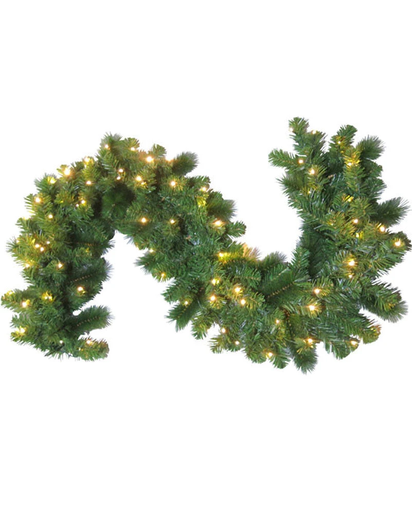 Green Luxe Christmas 140 Tip Garland With 80 Warm White LEDs 1.8m 3 Green Luxe Christmas 140 Tip Garland With 80 Warm White LEDs 1.8m