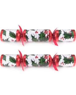 Holly Red And Green Christmas Crackers Pack Of 50