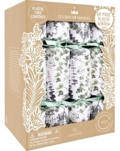 Kraft Eucalyptus Christmas Crackers Pack Of 12