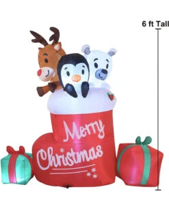 Large Christmas Socks Lawn Inflatable 1.8m -PARTY SUPPLIES SHOP large christams socks lawn inflatable 1.8m 3
