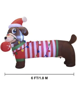 Large Christmas Puppy Lawn Inflatable 1.8m 11 Large Christmas Puppy Lawn Inflatable 1.8m -PARTY SUPPLIES SHOP large chrsitmas puppy lawn inflatable 1.8m 5