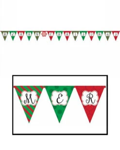 AMSCAN Merry Christmas Paper Pennant Banner 3.82m