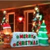 Merry Christmas Sign With Tree And Gingerbread Man Lawn Inflatable 3m