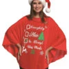 Naughty Or Nice Christmas Poncho -PARTY SUPPLIES SHOP naughty or nice christmas poncho x303399