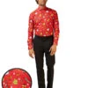Opposuit Christmas Doodle Red Mens Shirt